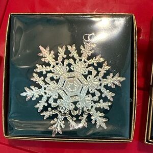 Elegant Silver Snowflake Ornament